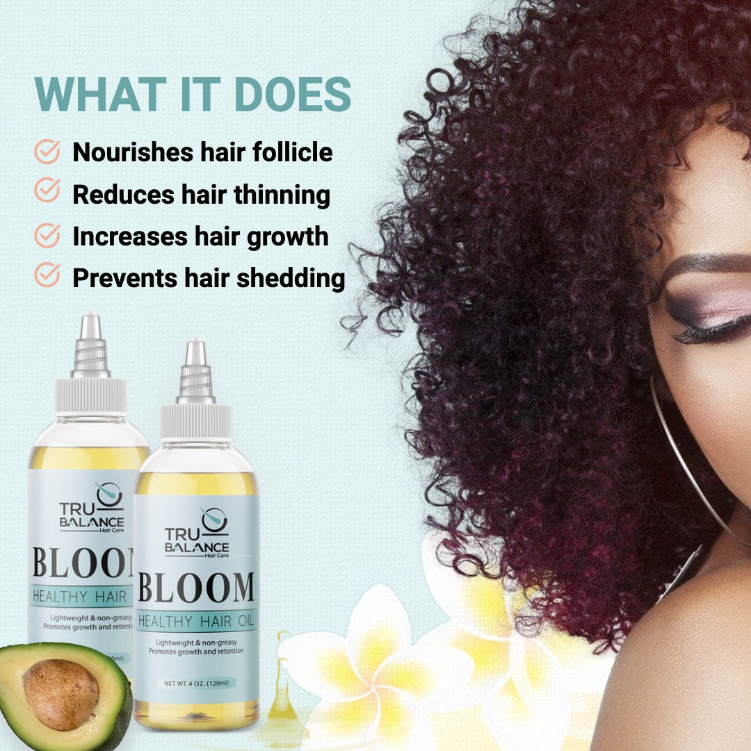 Bloom | Healthy Hair & Scalp Nourishing Growth Oil 4OZ (Twin Pack Special)