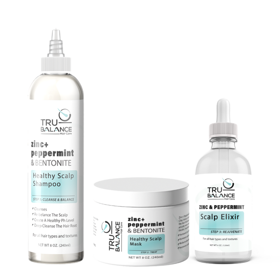 Zinc+ Peppermint, and Bentonite Clay Scalp Care System